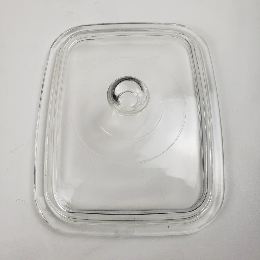 Corning Ware A-12-C Clear Glass Replacement Lid Square 7.5x6 for Casserole Dish
